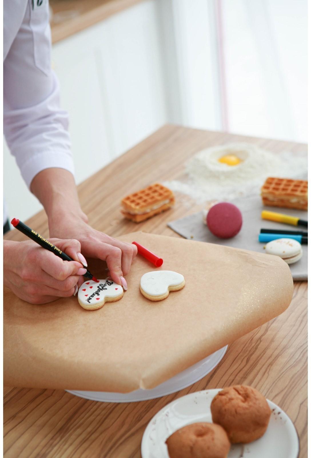 Набор маркеров для украшения десертов, 17 см, 4 шт, разноцветные