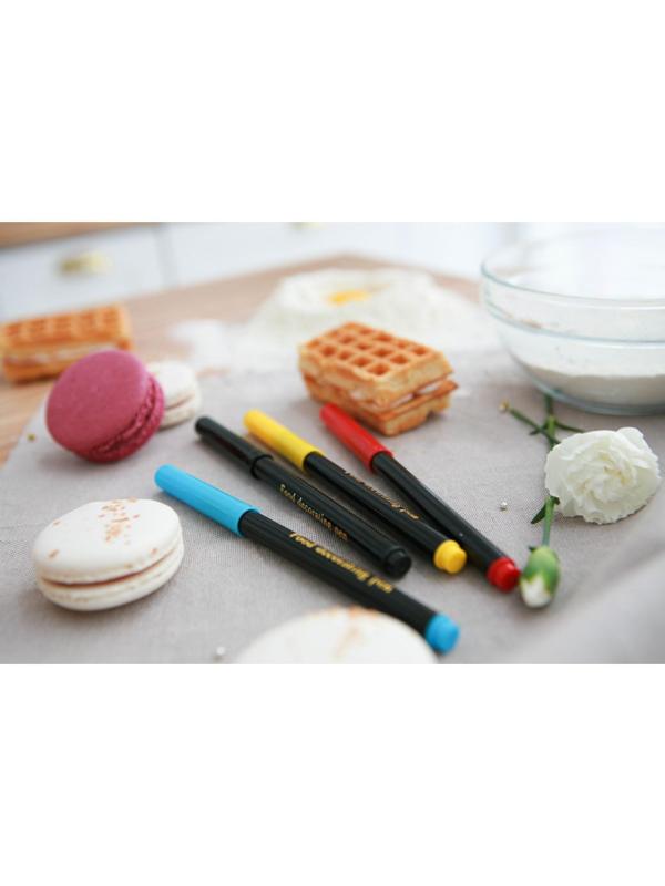 Набор маркеров для украшения десертов, 17 см, 4 шт, разноцветные