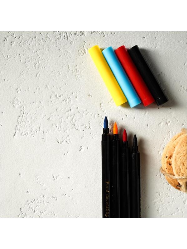 Набор маркеров для украшения десертов, 17 см, 4 шт, разноцветные