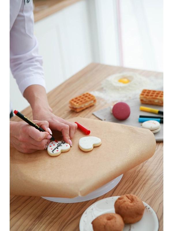 Набор маркеров для украшения десертов, 17 см, 4 шт, разноцветные