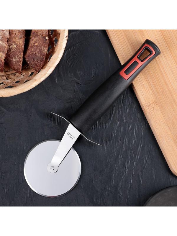 Нож для пиццы Доляна «Чили», 21,5 см, цвет чёрный