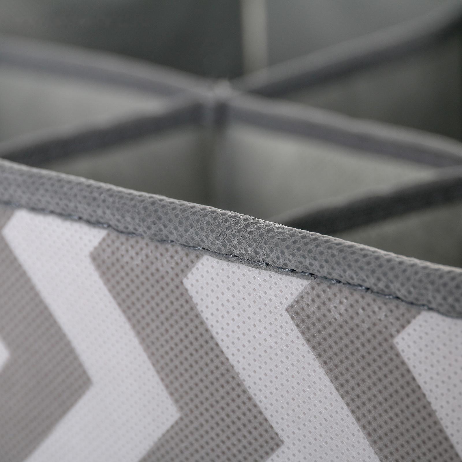 Органайзер для хранения белья «Зигзаг», 8 отделений, 32×24×12 см, цвет серый