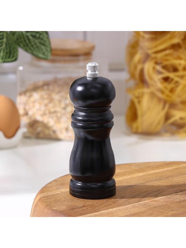 Мельница для специй Доляна, 13×4,5 см, металлический механизм, цвет чёрное дерево