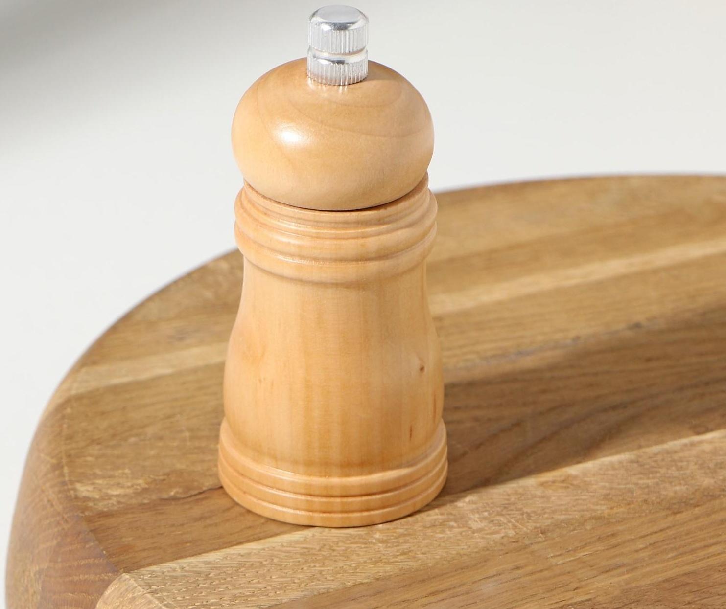 Мельница для специй Доляна, 10,5×4,5 см, металлический механизм, цвет светлое дерево