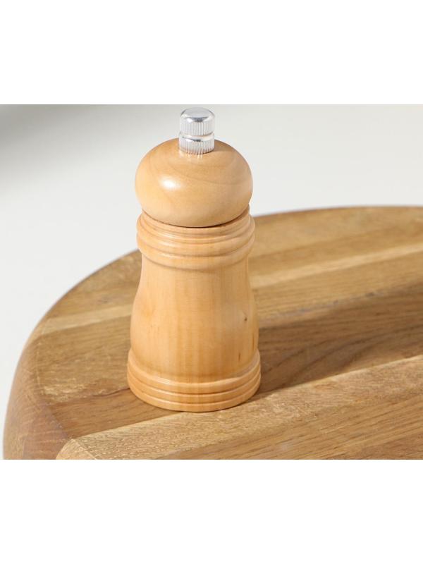 Мельница для специй Доляна, 10,5×4,5 см, металлический механизм, цвет светлое дерево