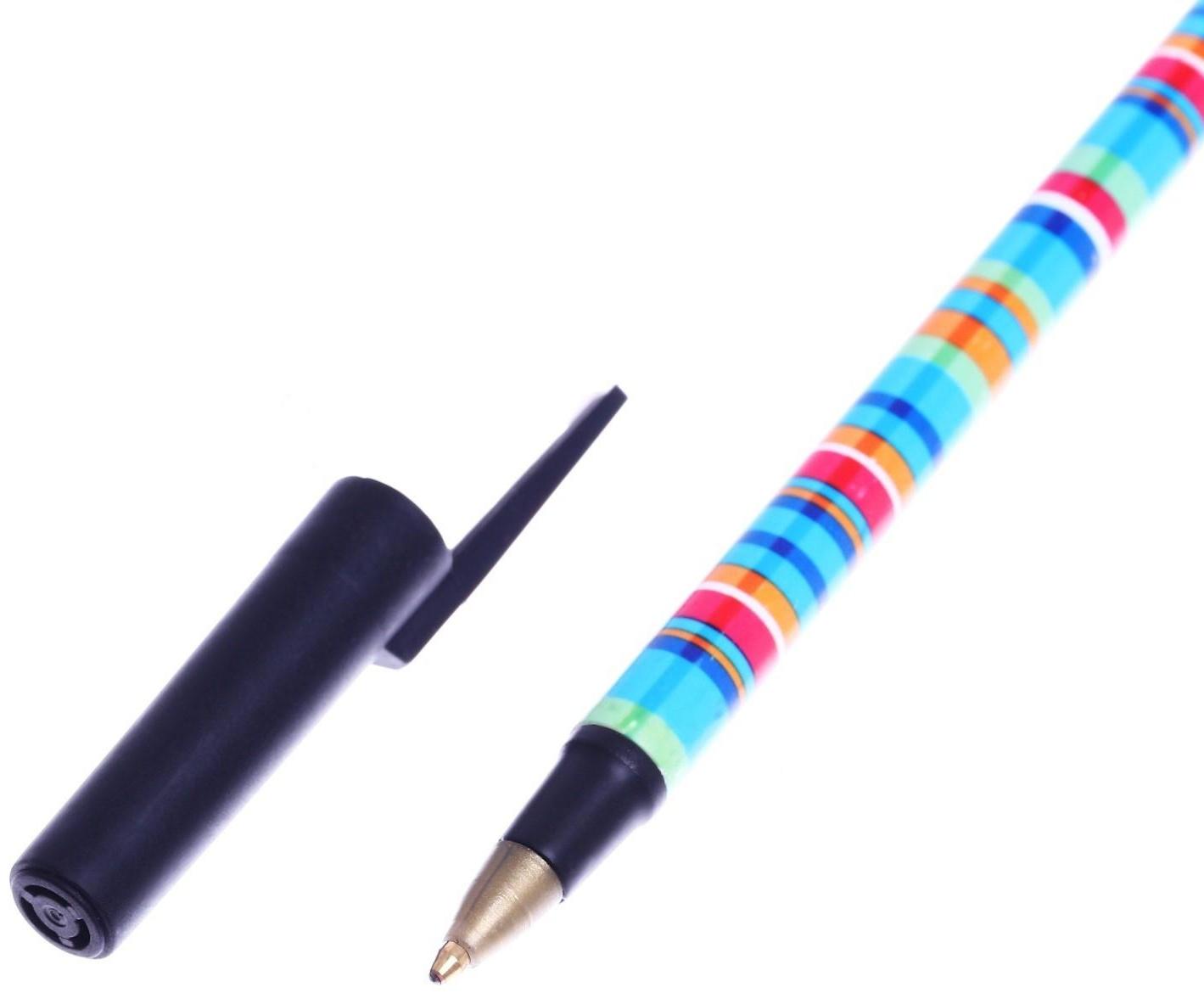 Ручка шариковая Calligrata, 0.5 мм, стержень синий, с рисунком, МИКС