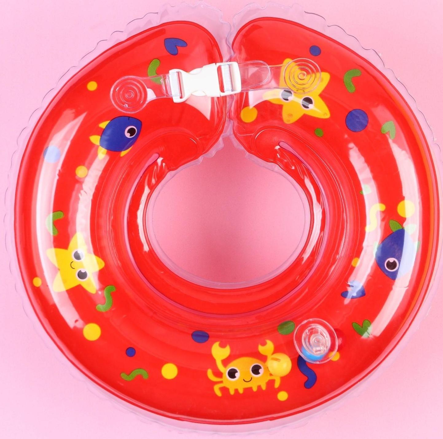 Круг детский на шею, для купания, «Давай купаться», с погремушками, от 1 мес.