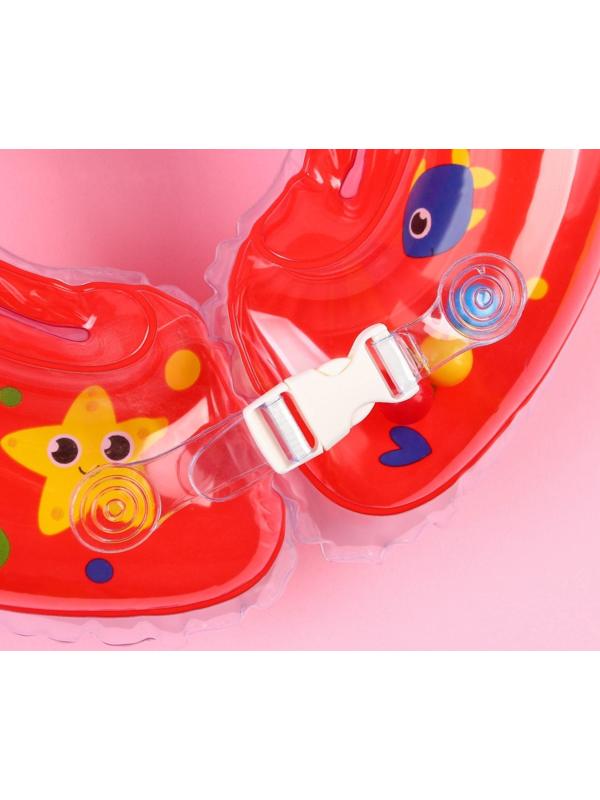 Круг детский на шею, для купания, «Давай купаться», с погремушками, от 1 мес.