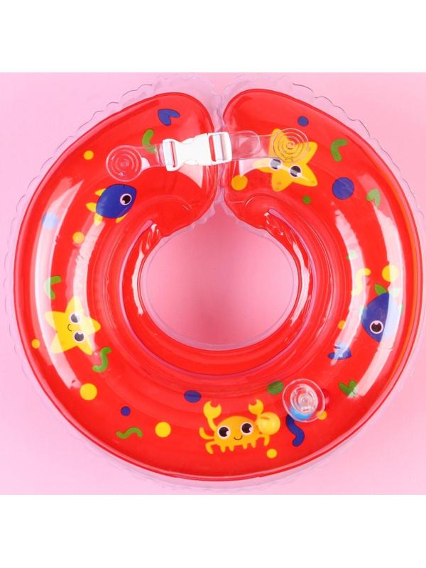 Круг детский на шею, для купания, «Давай купаться», с погремушками, от 1 мес.