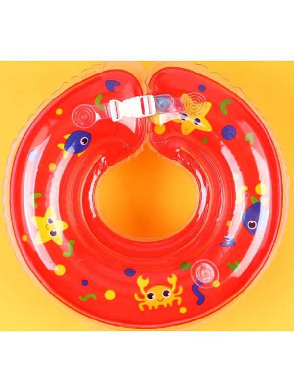 Круг детский на шею, для купания, «Давай купаться», с погремушками, от 1 мес.