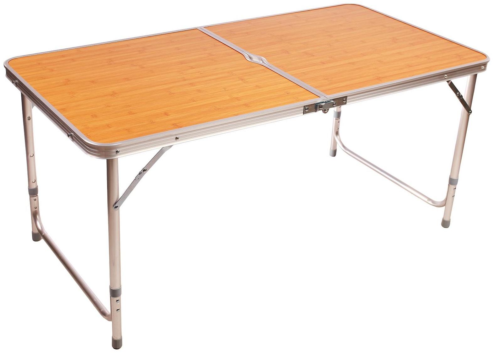 Стол туристический, складной, р. 120 х 60 х 70 см, цвет под дерево