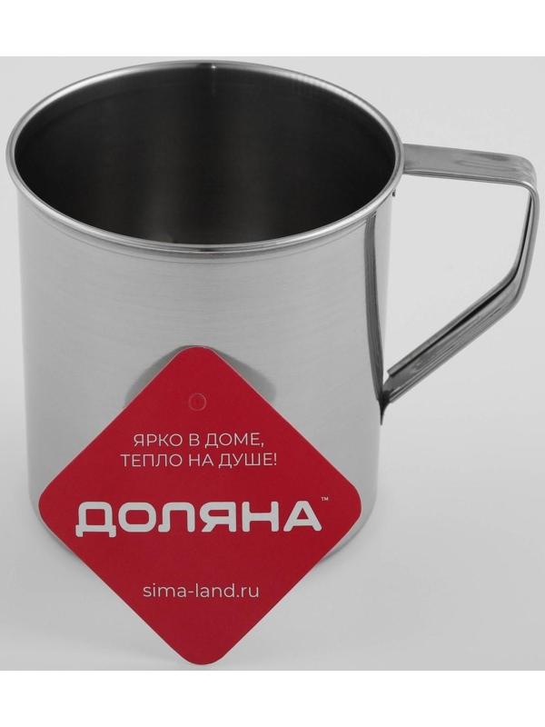 Кружка из нержавеющей стали Доляна, 650 мл, d=9,8 см