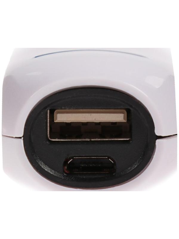 Внешний аккумулятор LuazON PB-07, 2200 мАч, USB, 1 А, провод в комплекте, МИКС