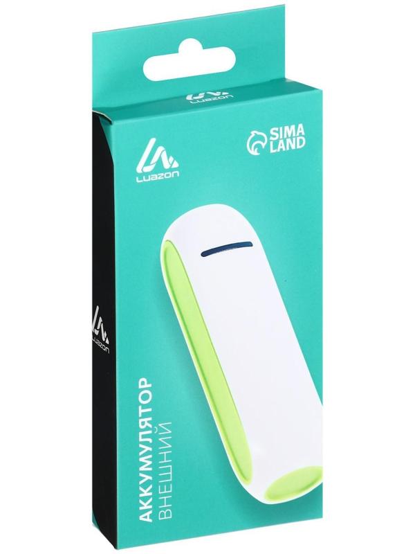 Внешний аккумулятор LuazON PB-07, 2200 мАч, USB, 1 А, провод в комплекте, МИКС