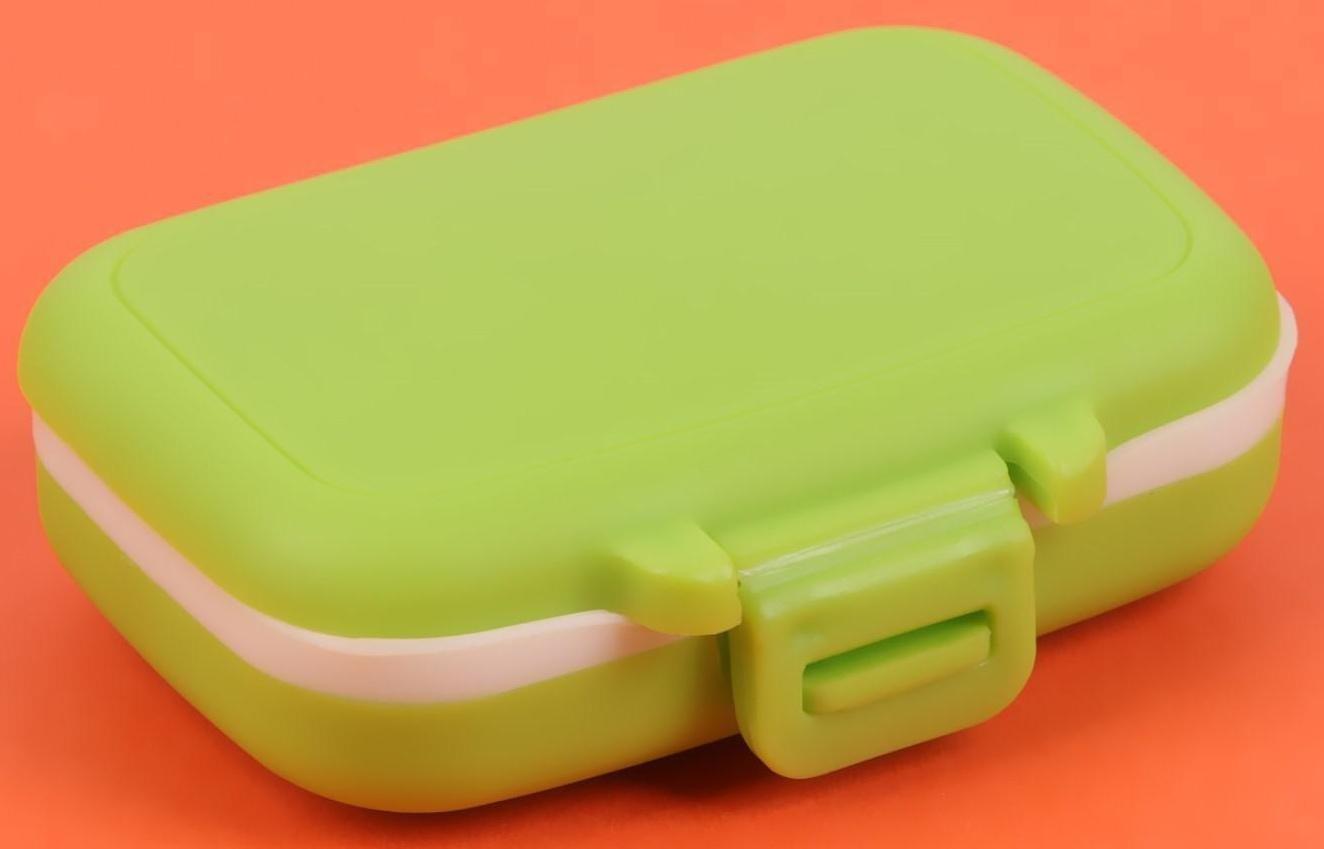 Таблетница, 3 секции, цвет МИКС