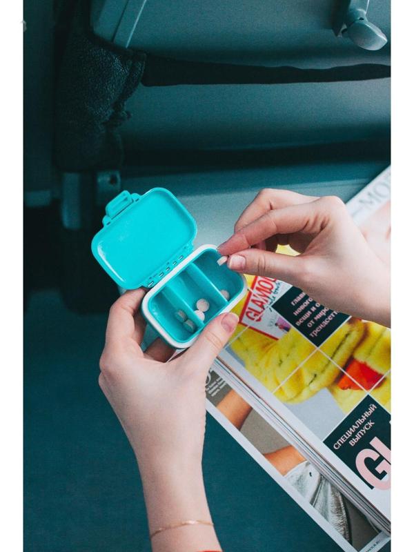 Таблетница, 3 секции, цвет МИКС