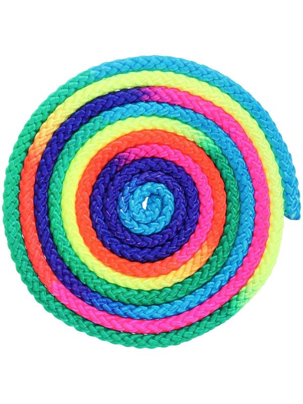 Скакалка гимнастическая, длина 3 м, цвет радуга