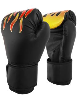 Перчатки боксёрские, 12 унций, цвет чёрный