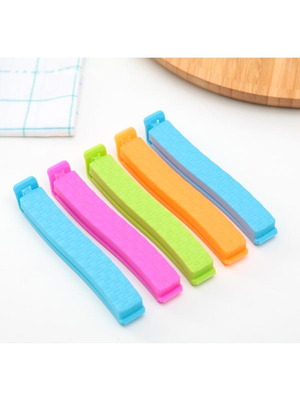 Набор зажимов для пакета, 11 см, 5 шт, цвет МИКС