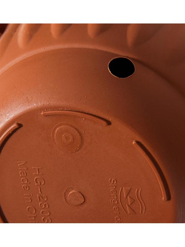 Кашпо пластиковое для цветов подвесное с дренажной сеткой «Веста», 2 л, цвет коричневый