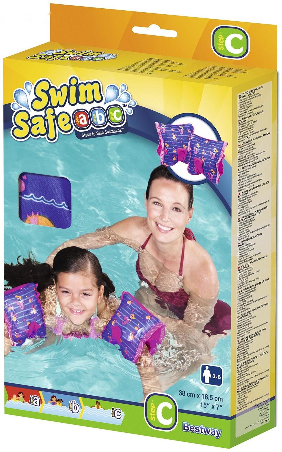 Нарукавники для плавания «Рыбки», 38 х 16,5 см, от 18-30 кг, от 3-6 лет, цвета МИКС, 32183 Bestway