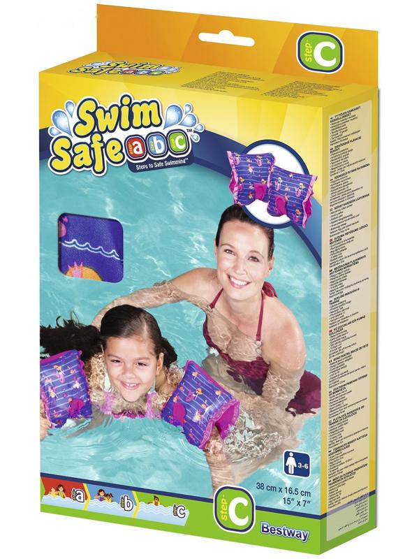 Нарукавники для плавания «Рыбки», 38 х 16,5 см, от 18-30 кг, от 3-6 лет, цвета МИКС, 32183 Bestway