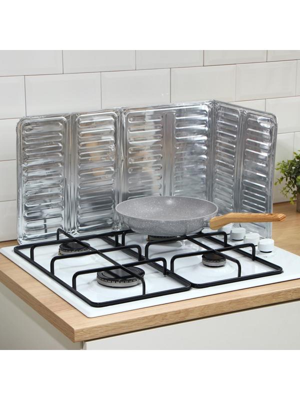 Защитное покрытие для установки на газовую плиту, 84×32,5 см