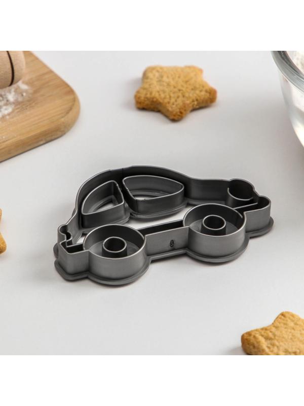 Форма для вырезки теста «Машинка», цвет серый