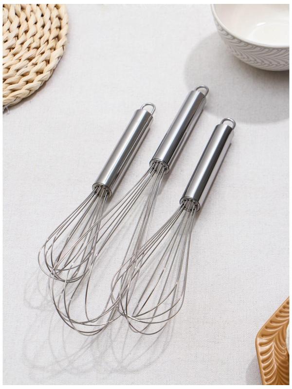 Набор венчиков для взбивания Доляна «Стандарт», 3 шт: 30 см, 25 см, 21 см
