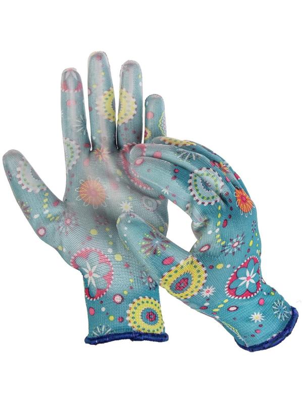 Перчатки нейлоновые, с ПВХ полуобливом, размер 10, цвет МИКС