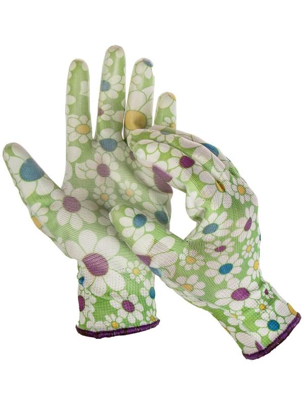 Перчатки нейлоновые, с ПВХ полуобливом, размер 10, цвет МИКС