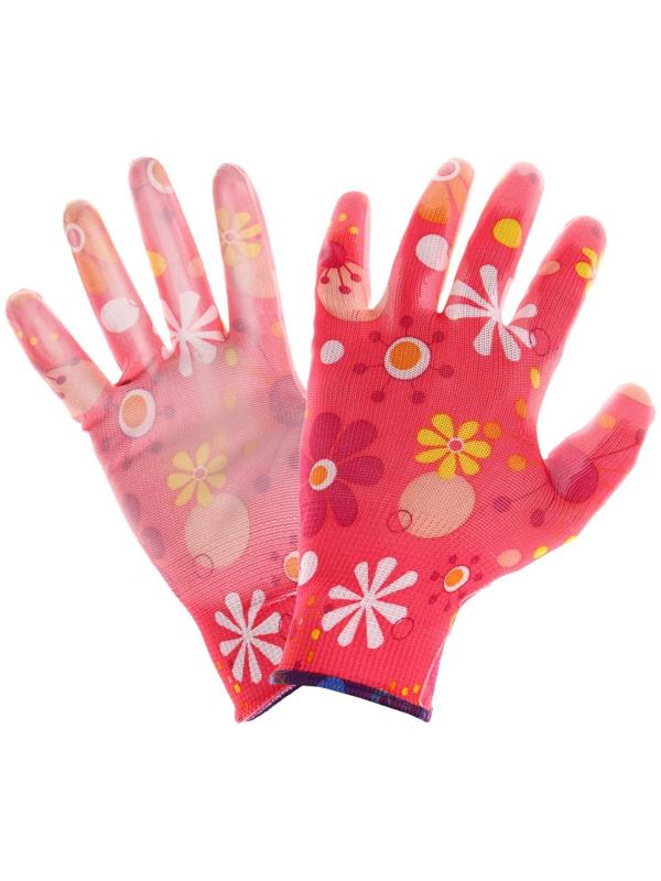 Перчатки нейлоновые, с ПВХ полуобливом, размер 8, цвет МИКС