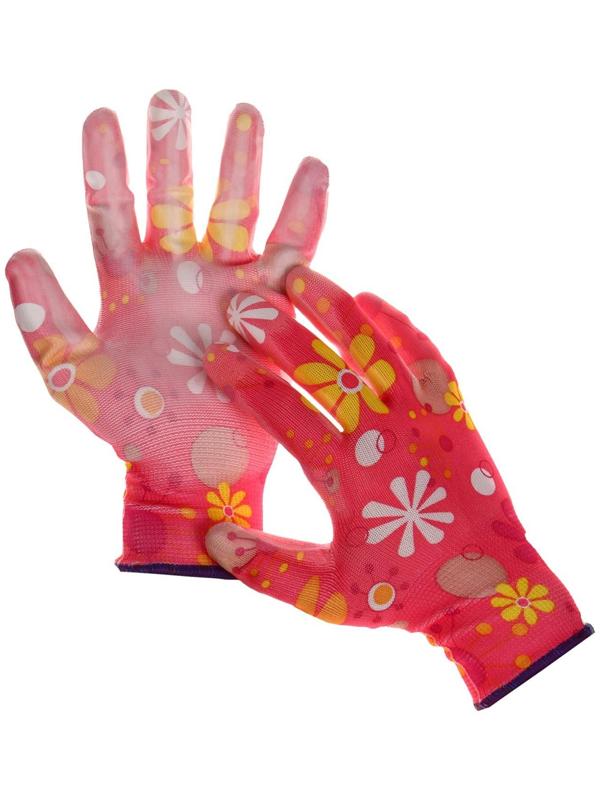 Перчатки нейлоновые, с ПВХ полуобливом, размер 8, цвет МИКС