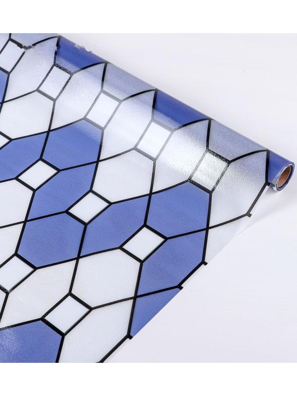 Витражная пленка «Плитка», 45×200 см, цвет сиреневый