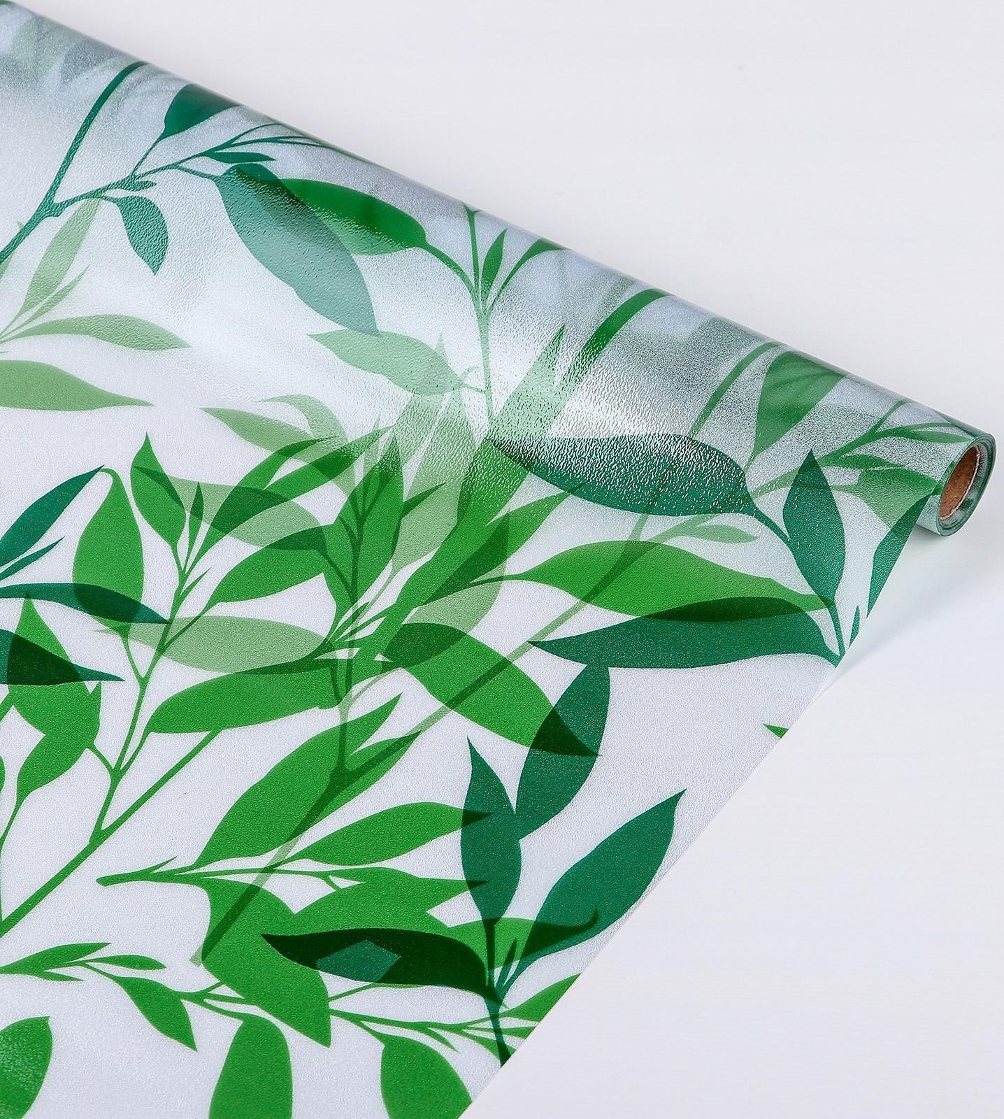 Витражная плёнка «Листья», 45×200 см