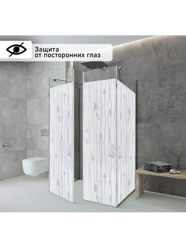 Витражная плёнка «Волна», 45×200 см, цвет прозрачный