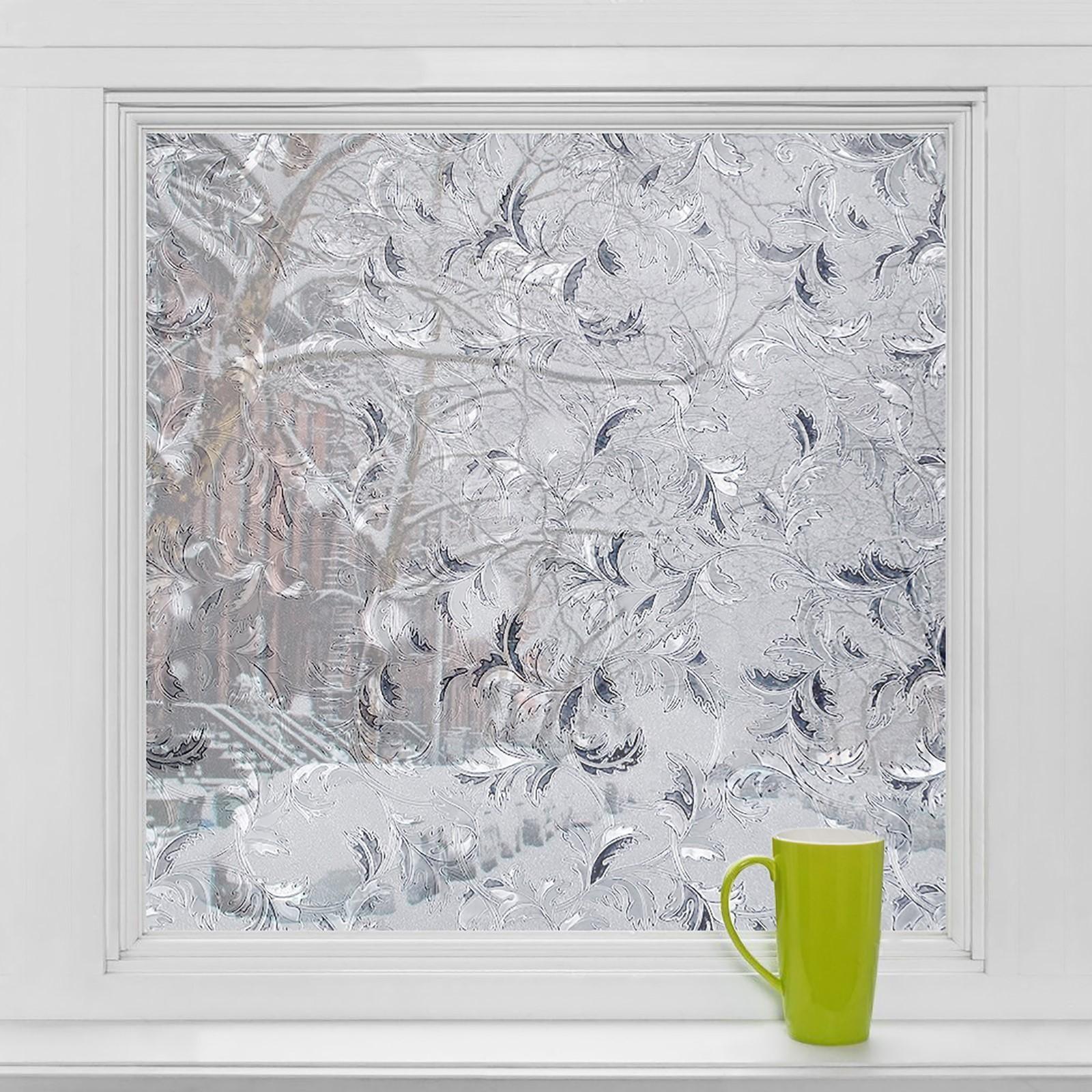 Витражная плёнка «Узоры», 45×200 см, цвет прозрачный