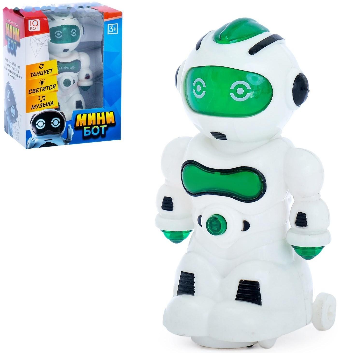 Робот «Мини бот», световые и звуковые эффекты, работает от батареек, цвета МИКС