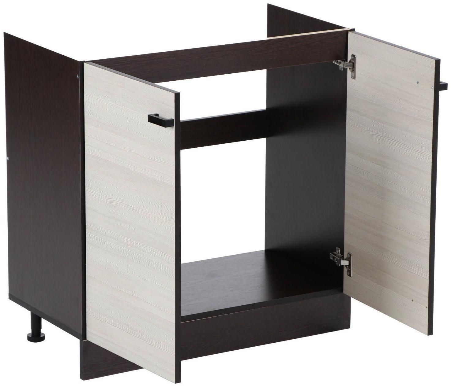 Шкаф напольный под мойку Мальва 800х450х810 Венге/Лоредо