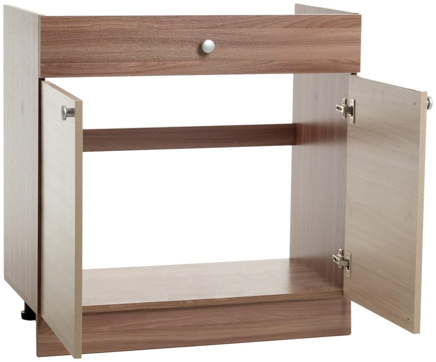 Шкаф напольный под мойку 800х420х810 Ясень шимо темный/Светлый