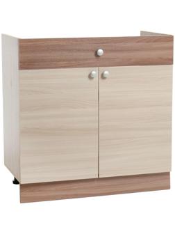 Шкаф напольный под мойку 800х420х810 Ясень шимо темный/Светлый