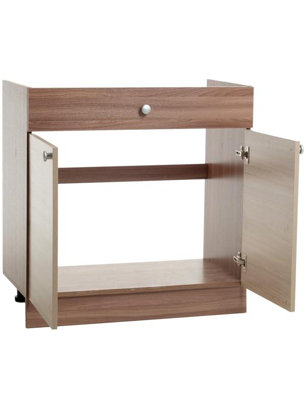 Шкаф напольный под мойку 800х420х810 Ясень шимо темный/Светлый