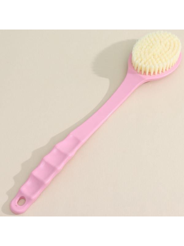 Щётка массажная для тела Доляна, с ручкой и массажёром, искусственная щетина, цвет МИКС