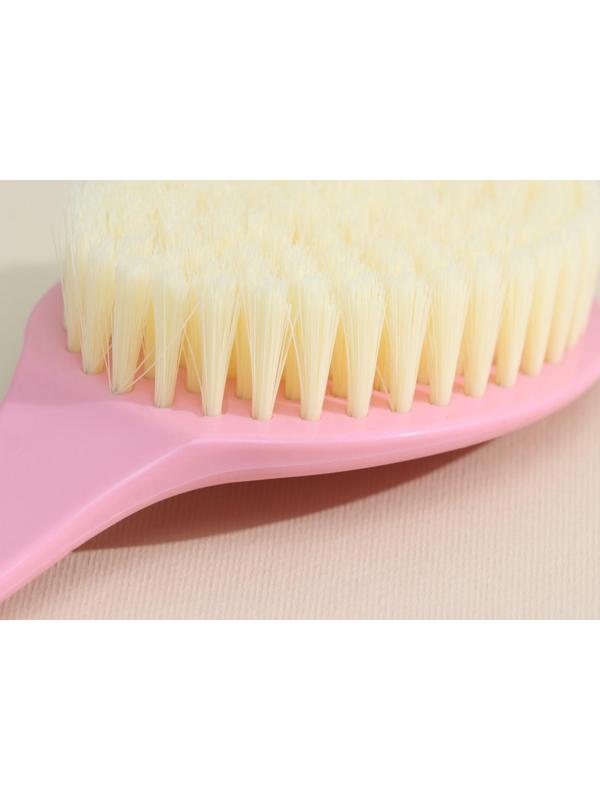 Щётка массажная для тела Доляна, с ручкой и массажёром, искусственная щетина, цвет МИКС