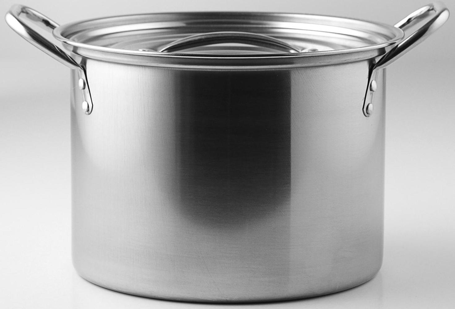 Набор кастрюль из нержавеющей стали, 4 предмета: 6 л, 8,5 л, 11 л, 13,5 л, d=26/28/30 см, толщина металла 0,3 мм