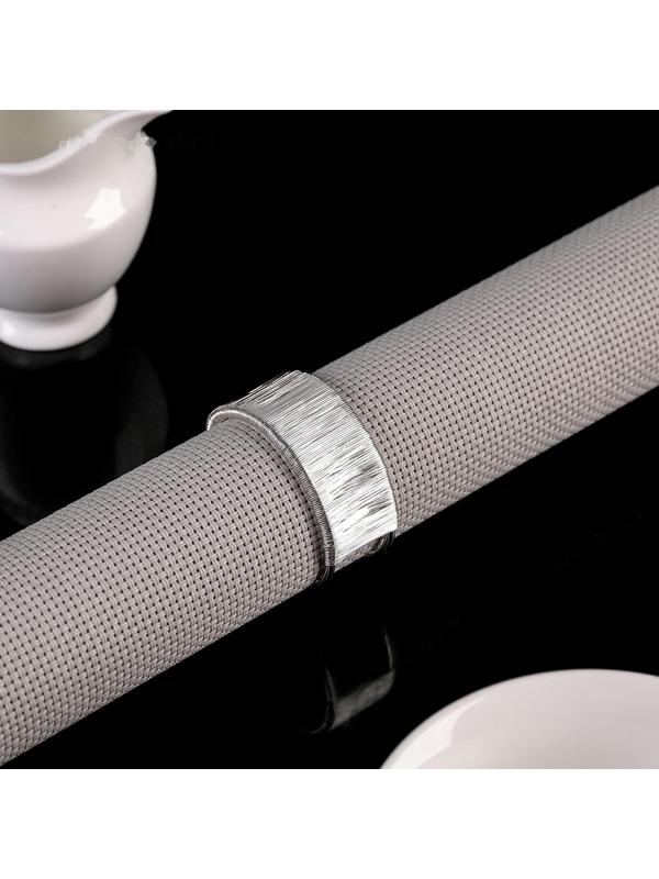 Кольцо для салфеток «Аврора», 4,5×2 см, цвет серебряный