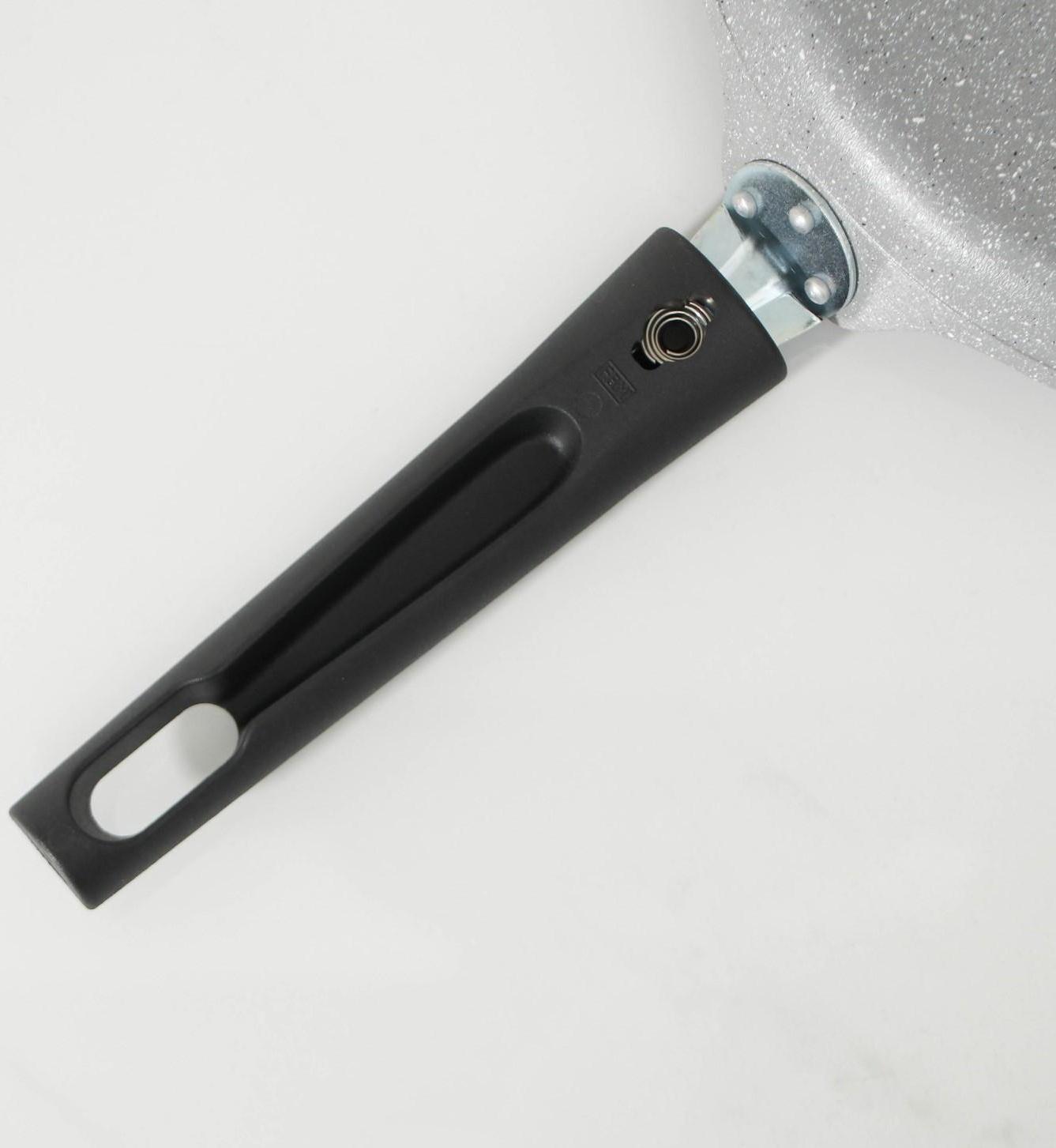 Сковорода блинная, d=22 см, пластиковая ручка, антипригарное покрытие, цвет светлый мрамор