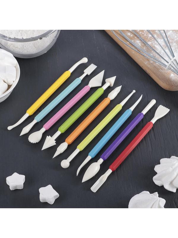 Набор для моделирования кондитерских украшений Доляна, 9 шт