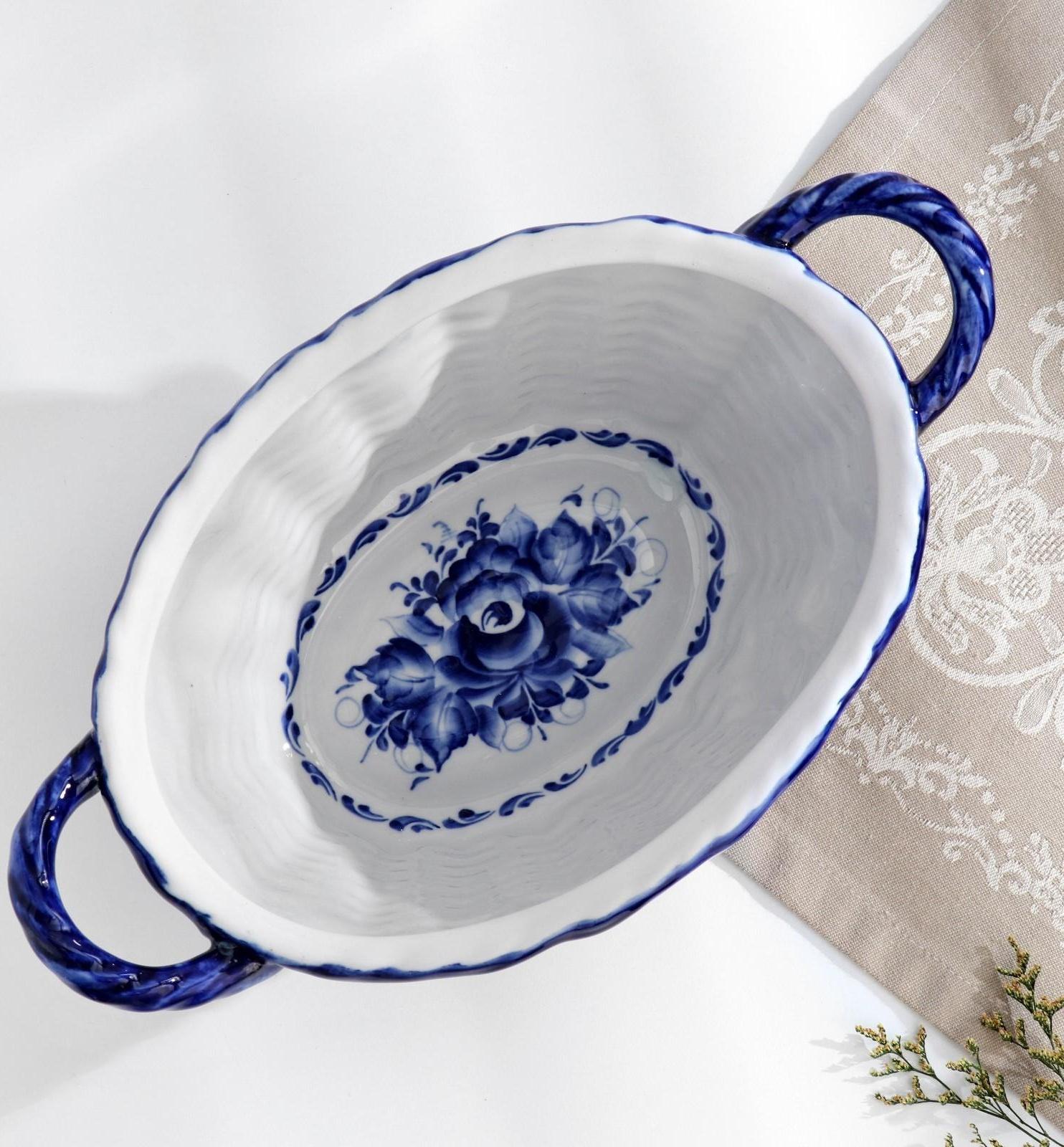 Кастрюля «Уховница», гжель