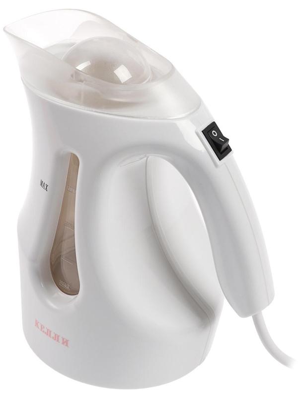 Отпариватель KELLI KL-312, ручной, 1800 Вт, 500 мл, насадка чайник, бело-розовый